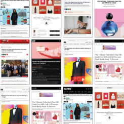 PR coverage screenshots from client work
